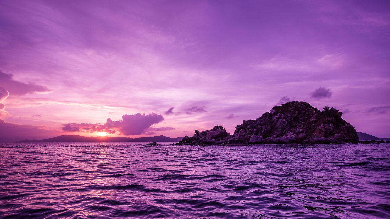 Calm Purple Sunset Evening Uhd 5k Wallpaper